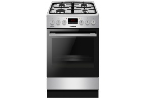 Hansa FCMX59229H gaasipliit 50 cm elektriahjuga 9 f-ni, roostevaba teras