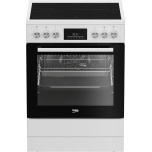 Beko FBM67320WS klaaskeraamiline pliit 60 cm, 8 f-ni, 72 l