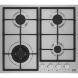Beko HIYG 64225SXOP integreeritav gaasipliidiplaat, Wok põletiga, roostevaba teras