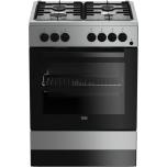 Beko FSE 62110DX gaasipliit elektriahjuga 60 cm, 6 f-ni, roostevaba teras