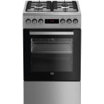 Beko FSE52320DXD gaasipliit elektriahjuga 50 cm, 6 f-ni, roostevaba teras