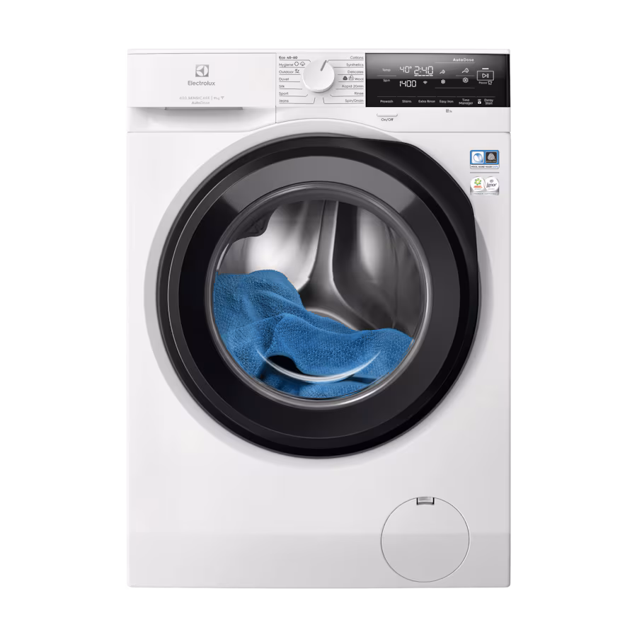 Electrolux EW6F3492ACE invertermootoriga pesumasin 9 kg, 1400 p/min, automaatse doseerimisega, auruf-n, WiFi, sügavusega 65,8 cm