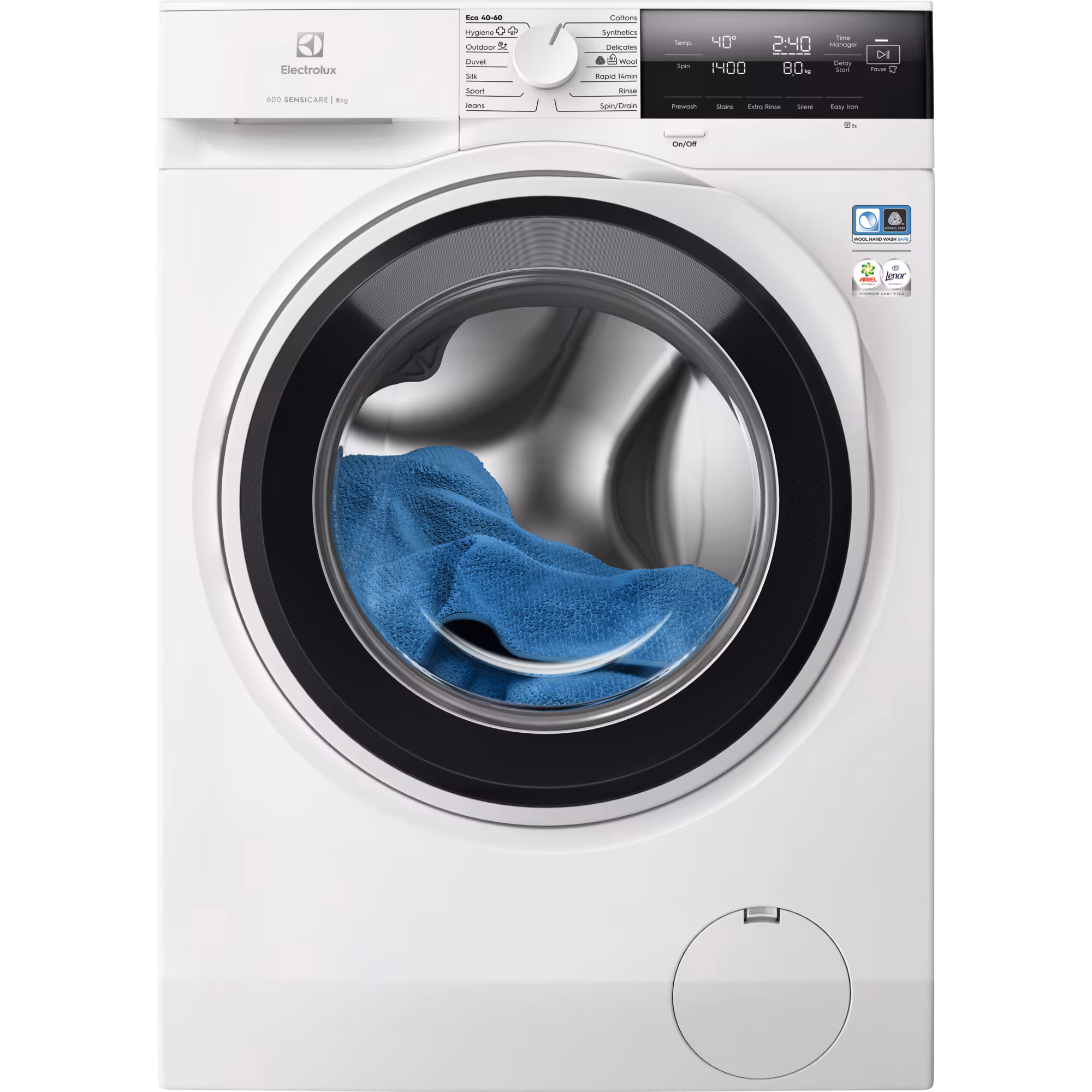 Electrolux EW6F3484E invertermootoriga pesumasin 8 kg, 1400 p/m, auruf-n, sügavusega 54,7 cm
