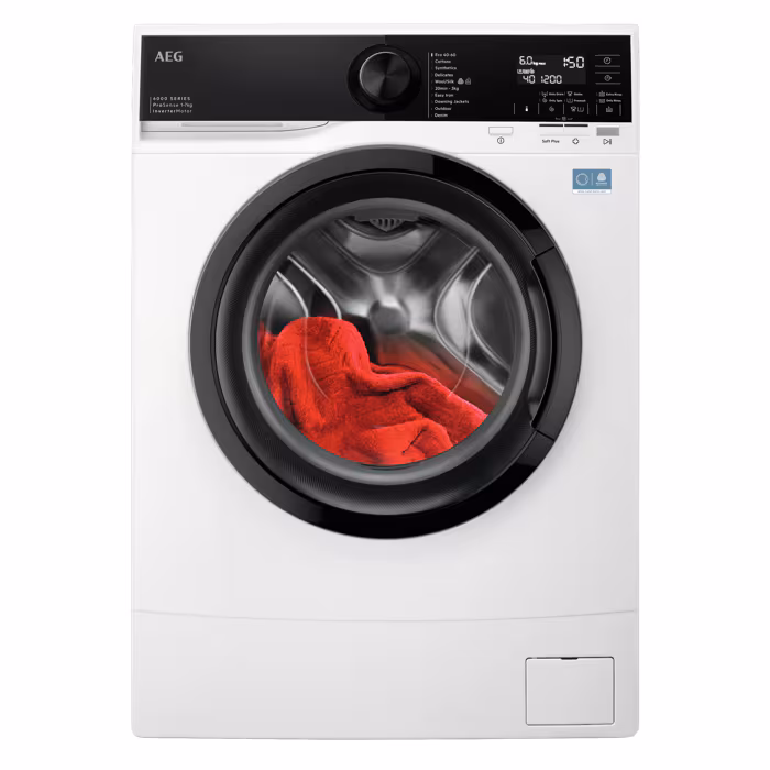 AEG L6SE47DE kitsas 44,3 cm invertermootoriga pesumasin 7 kg, 1400 p/min, auruf-n