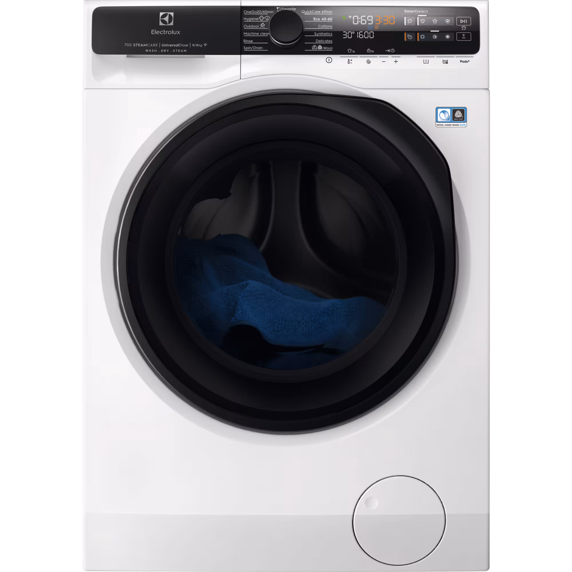 Electrolux EW7W5697QE invertermootoriga pesumasin-kuivati 9/5 kg, 1600 p/min, auruf-n, WiFi, UniversalDose