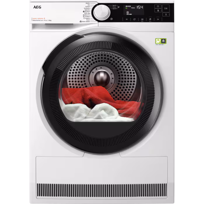 AEG TR9384CE soojuspumbaga pesukuivati 8 kg, WiFi, A+++-10%, sügavusega 63,6 cm