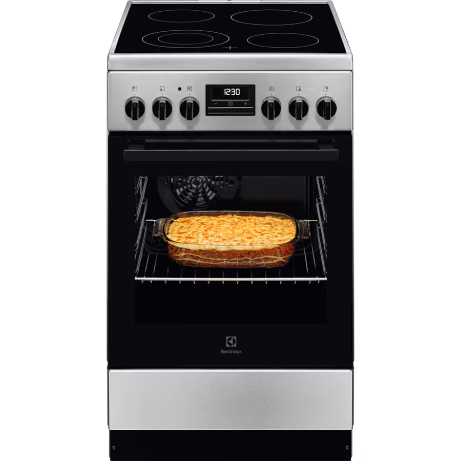 Electrolux LKR 540266X klaaskeraamiline pliit 50 cm, 8 f-ni, roostevaba teras