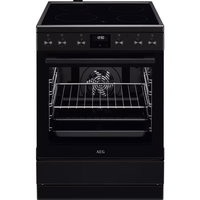 AEG CCB6441MBB klaaskeraamiline pliit 60 cm, must, 7 f-ni
