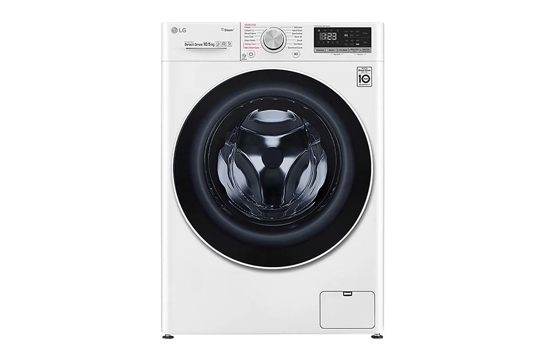 LG F4WV510S0E sügavusega 60 cm otseajamiga, invertermootoriga pesumasin 10,5 kg, 1400 p/m, auruf-n