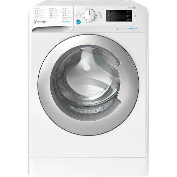 Indesit BWE 71283X WS EE N sügavusega 59,5 cm pesumasin, 7 kg, 1200 p/m